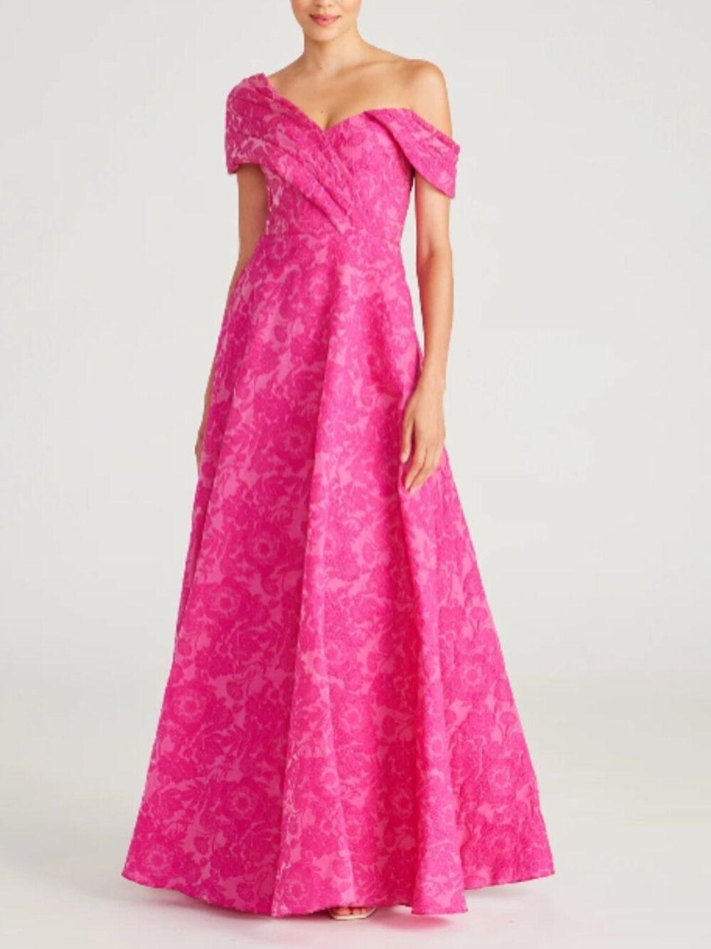 Theia Marlene Cloud Jacquard Gown